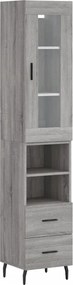 vidaXL szürke sonoma szerelt fa magasszekrény 34,5 x 34 x 180 cm