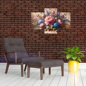 Kép - Asztal tele virágokkal (90x60 cm)
