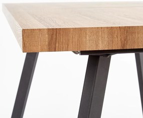 Étkezőasztal Berlin 160 cm, mézes dió / fekete