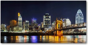 Fotótapéta üvegfalra Ohio folyó éjszaka 140x70