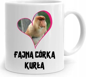 Bögre Ajándék Lányának Hűvös Lánya Tyúk nyomtatott fényképpel