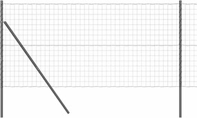 vidaXL Kerítés oszlopokkal Szürke 1,2 x 10 m Acél