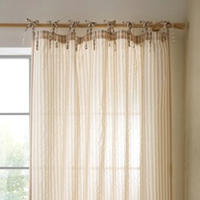 Bézs függöny 140x229 cm Zanzibar Woven Stripe – Pineapple Elephant