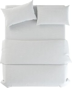 Fehér kétszemélyes len ágyneműhuzat 200x200 cm Blanco – Native Natural