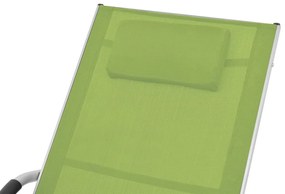 Zöld alumínium és textilén napozóágy párnával