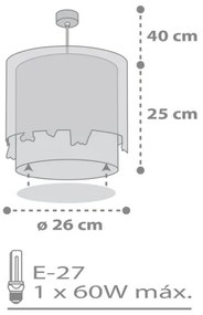 Dalber 61272 - Gyermekcsillár LOVING DEER 1xE27/60W/230V