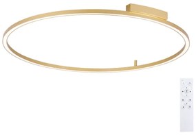 Brilagi - LED fényerőszabályozható lámpatest PORTOFINO LED/85W/230V átm. 120 cm arany + távirányító