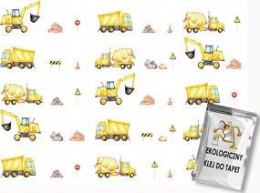 Fotótapéta Flizelina Építőipari Járművek Betonkeverő Gépek 150x105 ragasztó