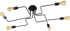 Lucide 21112/06/30 - Felületre szerelhető csillár LESTER 6xE27/40W/230V fekete