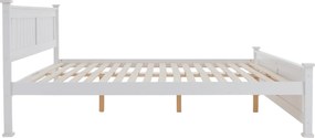 Ágy ágyráccsal, fenyő/fehér, 160x200 LUCAS NEW