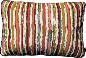 Párnahuzat 60x40 piros-zöld csíkos, krémszínű alapon