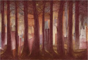 Matt fotótapéta Flizelin Falra Rejtélyes tájkép 152x104 Ragasztó