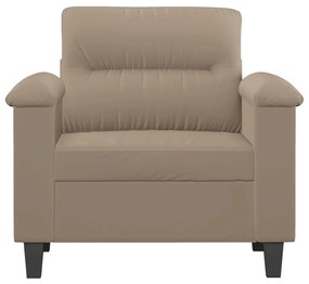 tópszínű mikroszálas szövet kanapéfotel 60 cm