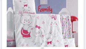 Gyermek pamut lepedők Family 130x90cm+45x65cm TiaHome