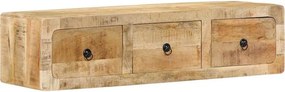 vidaXL tömör nyers mangófa falra szerelhető TV-szekrény 100x32x25 cm