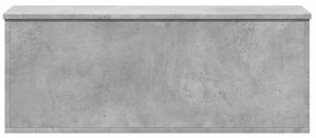 betonszürke szerelt fa tárolóláda 90 x 35 x 35 cm