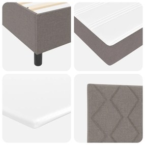 Boxspring Ágy Matraccal és LED-del Bézs 140x190 cm Szövet