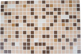 Fali Mozaik Pvc Panel Dekoratív Bézs 48x96 cm