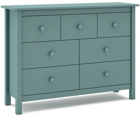 Black Friday - Petróleumkék borovi fenyő alacsony gyerek komód 110x80 cm Max – Marckeric