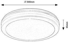 Rabalux 77036 - LED fürdőszobai mennyezeti lámpa INDRE LED/28W/230V IP54 fehér