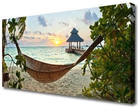 Canvas kép Hammock Beach Sea Landscape 100x50 cm