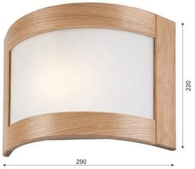 Fali lámpa ELODIE 1xE27/60W/230V tölgy