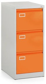 Fém iratszekrény A4 - 3 fiók, 45,5 x 62 x 101,5 cm, hengerzár, narancs - ral 2004