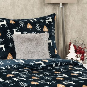 4Home Nordic Deer mikroflanel ágyneműhuzat, 160 x 200 cm, 70 x 80 cm