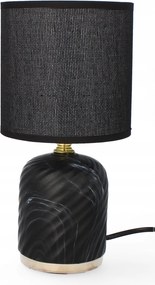 Asztali lámpa glamour kerámia dekoráció lámpabúra éjjeli lámpa fekete