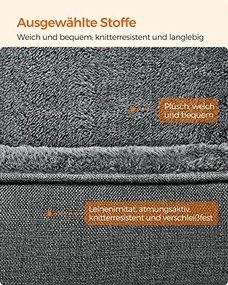 Kutyaágy, kisállatágy mosható huzattal, m-es, világosszürke