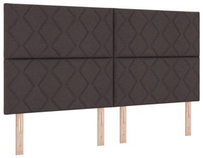 Fejtámla Gyémántblokkok Mintázattal Sötétbarna 180 cm Szövet