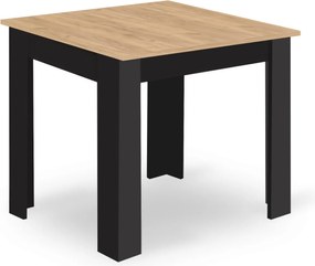 AKCIÓ MADO étkezőasztal fekete, tölgy artisan dekorasztallal 80x80 cm II. osztály