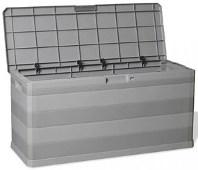 szürke kerti tárolóláda 117 x 45 x 56 cm