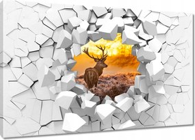 Képek 120x80 Szarvas naplementekor