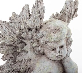 Dekoratív figura angyal Cement Szürke 23x19x19cm