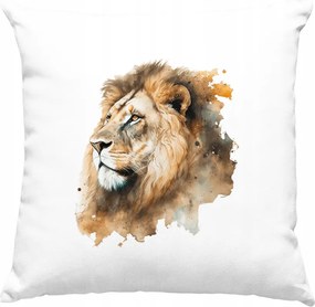 Oroszlán Művészeti Párna 3 Fehér
