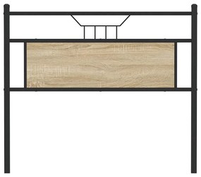 sonoma tölgy színű szerelt fa és acél fejtámla 107 cm