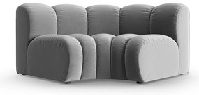 Világosszürke bársony kanapé modul (variálható sarok) Lupine – Micadoni
