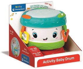 Színes Smiley készségfejlesztő dob fénnyel és hanggal Clementoni