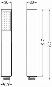 Mexen tartozékok - 1 pontos kézizuhany készlet R-77, fekete, 785776052-70