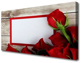 Vászonkép nyomtatás Rózsa virágok Plant 125x50 cm