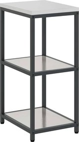 vidaXL Konyhai Tárolás polcokkal tárolóval Ezüst 60 x 50 x 92 cm Acél