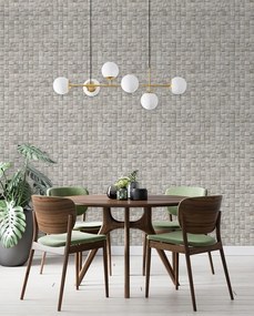 Szürke Fali Tapéta Vinil Fonott Motívummal, Flizelin