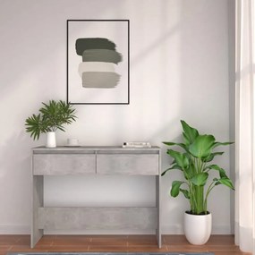betonszürke szerelt fa dohányzóasztal 100x35x76,5 cm