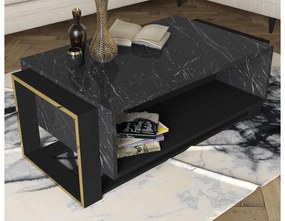 Design dohányzóasztal Olivera 106,4 cm fekete