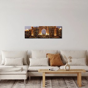 Kép egy épületról Dubajban (órával) (90x30 cm)
