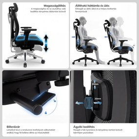 Ergonomikus irodai szék szürke VECTOR