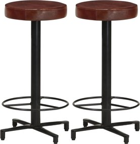 vidaXL 2 db valódi bőr bárszék 66 cm