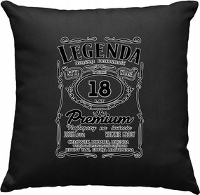 Legenda Szülinapi Párna 18 Fekete