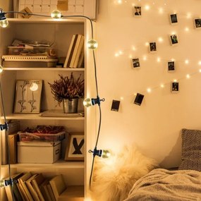 Aigostar - LED Kültéri dekoratív lánc 10xLED/8m IP44 meleg fehér